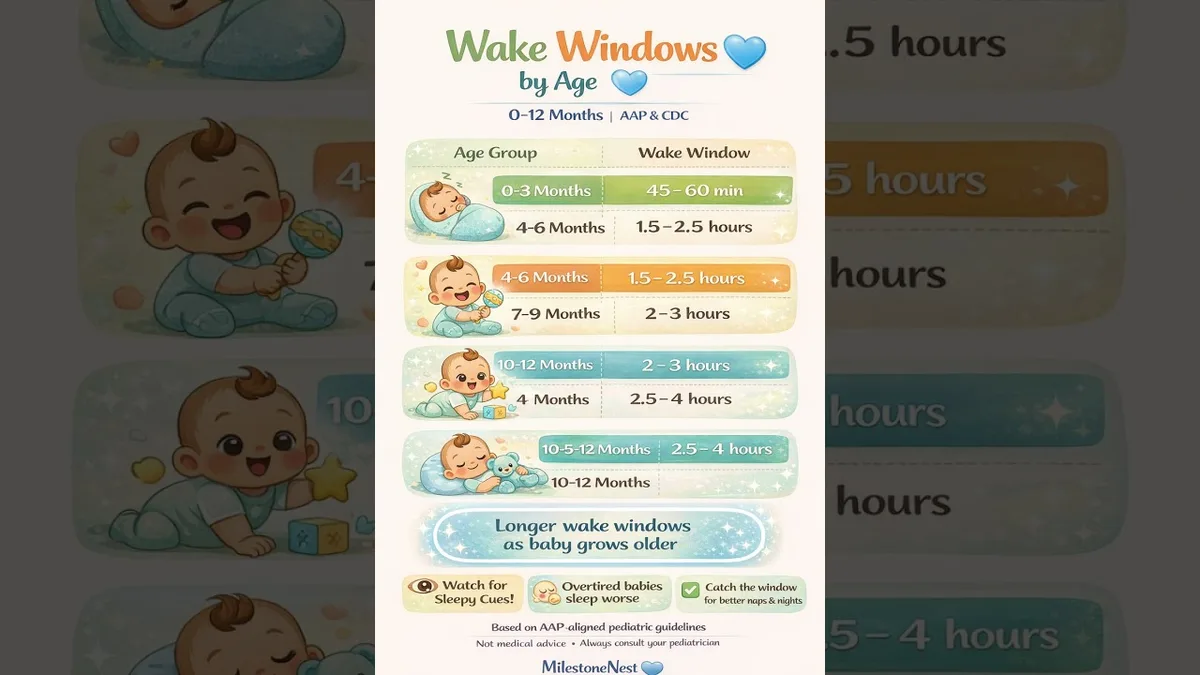 infant wake windows chart