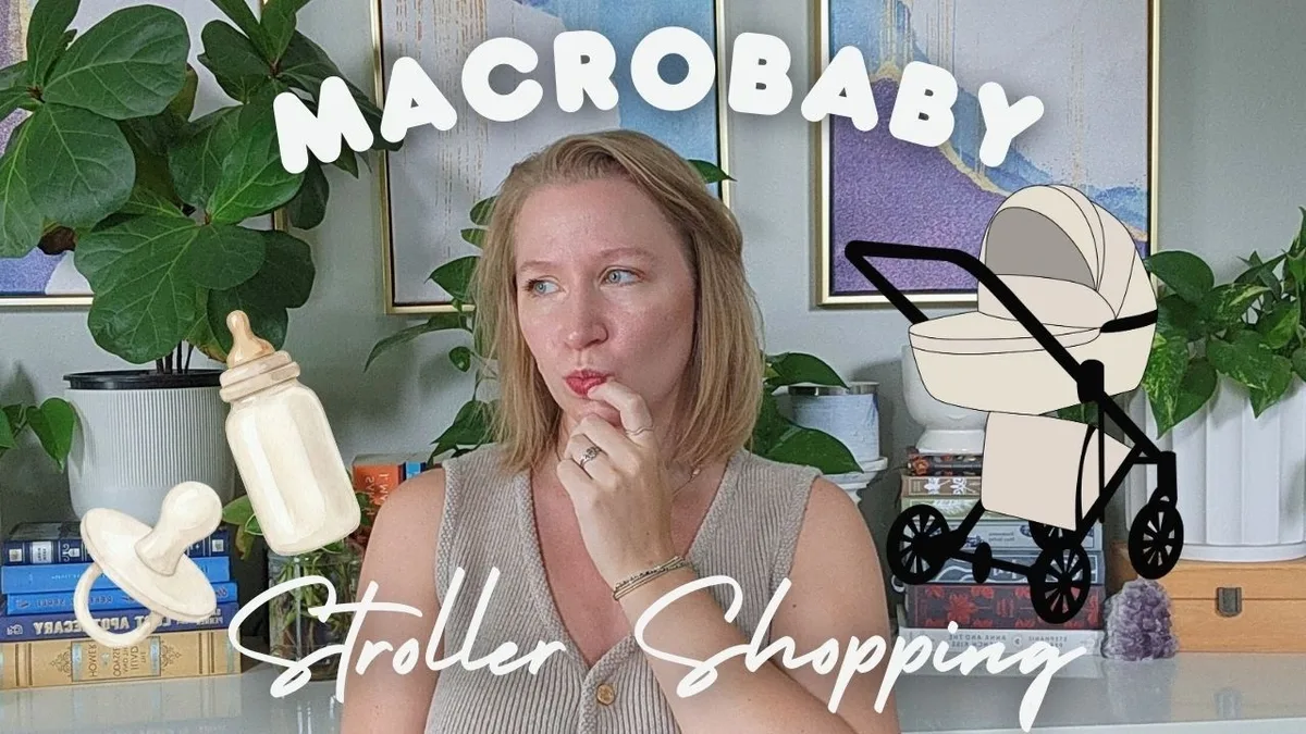 stroller shopping in store