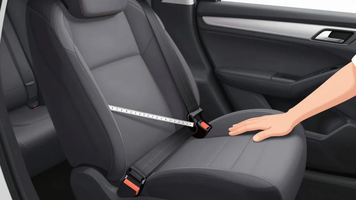 car seat belt path movement test