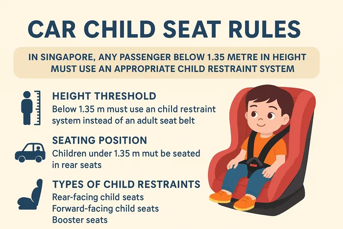 car seat height limit 1-inch rule